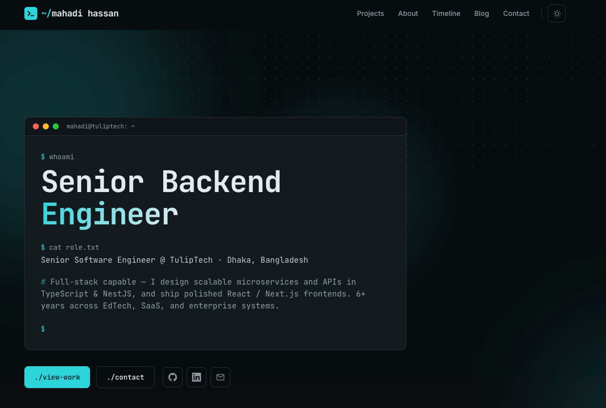 Developer Portfolio & Headless CMS